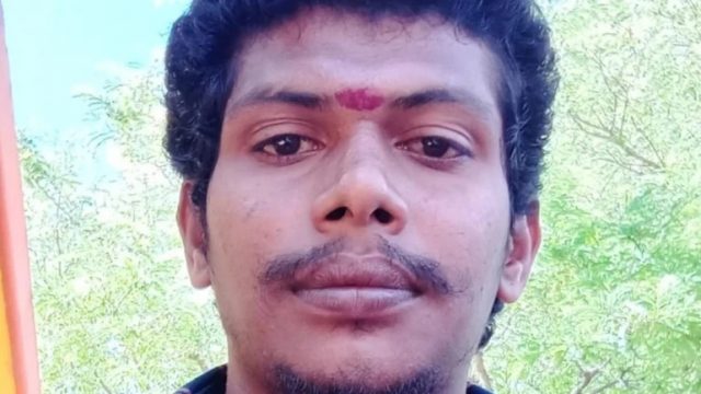 The photo of auto driver allegedly died due to injuries sustained due to police torture